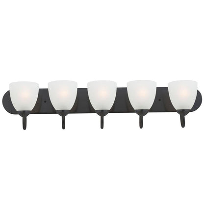 Maxim Lighting 11385FTPC Axis 5 Light 36 inch Polished Chrome Bath Vanity Wall Light