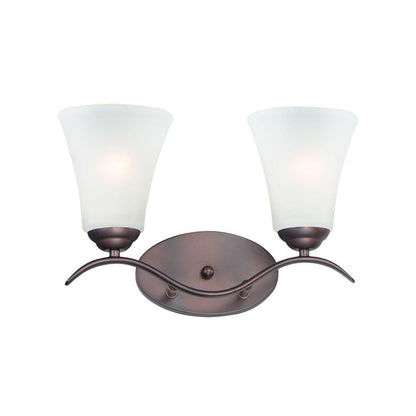 Maxim Lighting 12082FTSN Vital 2 Light Satin Nickel Bath Vanity Wall Light Front View Alternate