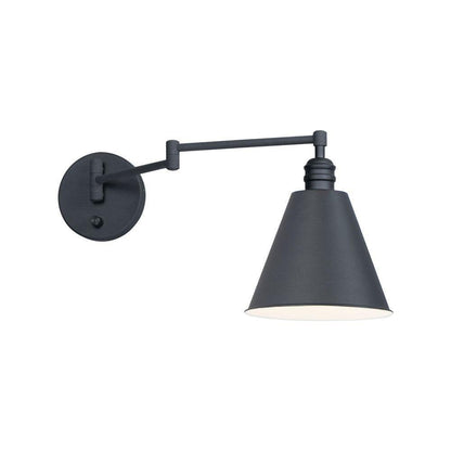 Maxim Lighting 12220HR Library 1 Light 8 Inch Heritage Brass Swing Arm Wall Sconce