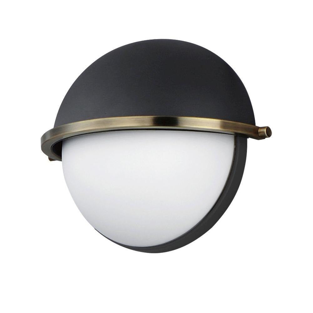 Maxim Lighting 12418SWBKWBR Duke 1 Light Wall Sconce in Black/Weathered Brass
