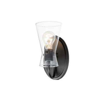Maxim Lighting 12481CLBK Ava 1 Light Black Bath Vanity Wall Light