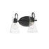 Maxim Lighting 12482CLPC Ava 2 Light Polished Chrome Bath Vanity Wall Light with Clear Glass Shades on White Background