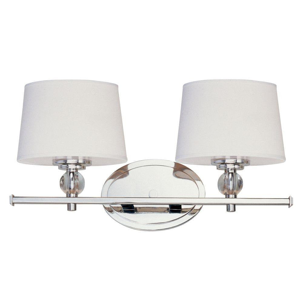 Maxim Lighting 12762WTPN Rondo 2 Light Polished Nickel Bath Vanity Wall Light