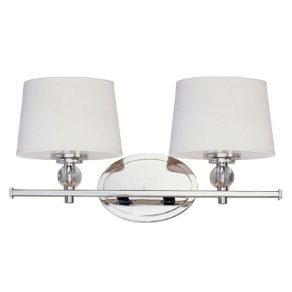 Maxim Lighting 12762WTPN Rondo 2 Light Polished Nickel Bath Vanity Wall Light