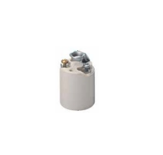 Leviton 3152-8 Medium Base, One-Piece, Keyless, Incandescent, Unglazed Porcelain Lampholder, Bracket Mount, Single Circuit, Back Wired, - White