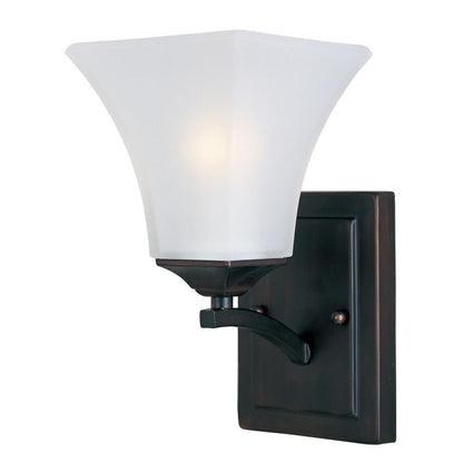 Maxim Lighting 20098FTSN Aurora 1 Light Wall Sconce in Satin Nickel with frosted glass shade