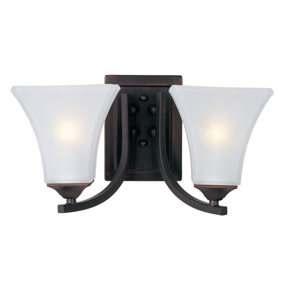 Maxim Lighting 20099FTSN Aurora 2 Light 13.5 inch Satin Nickel Bath Vanity Wall Light - Alternate View