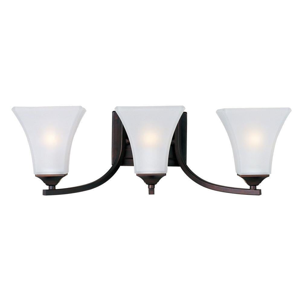 Maxim Lighting 20100FTOI Aurora 3 Light Oil Rubbed Bronze Bath Vanity Wall Light front view