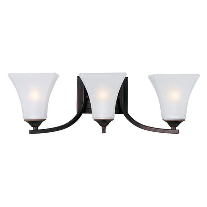 Maxim Lighting 20100FTOI Aurora 3 Light Oil Rubbed Bronze Bath Vanity Wall Light front view