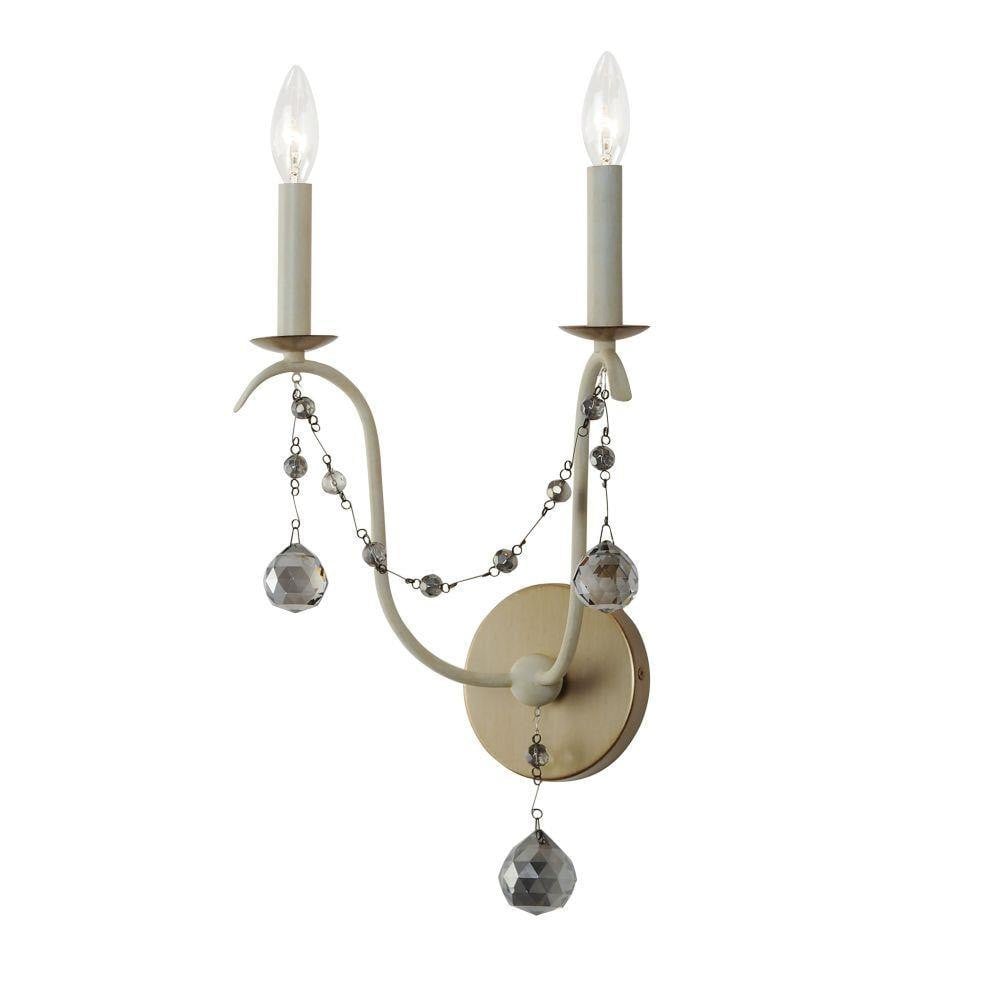 Maxim Lighting 20482GN Formosa 2 Light Golden Noir Wall Sconce with crystal bead accents on white background