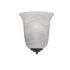 Maxim Lighting 20581MROI Essentials 1 Light Oil Rubbed Bronze Wall Sconce with Bell-Shaped Marbled Glass Shade
