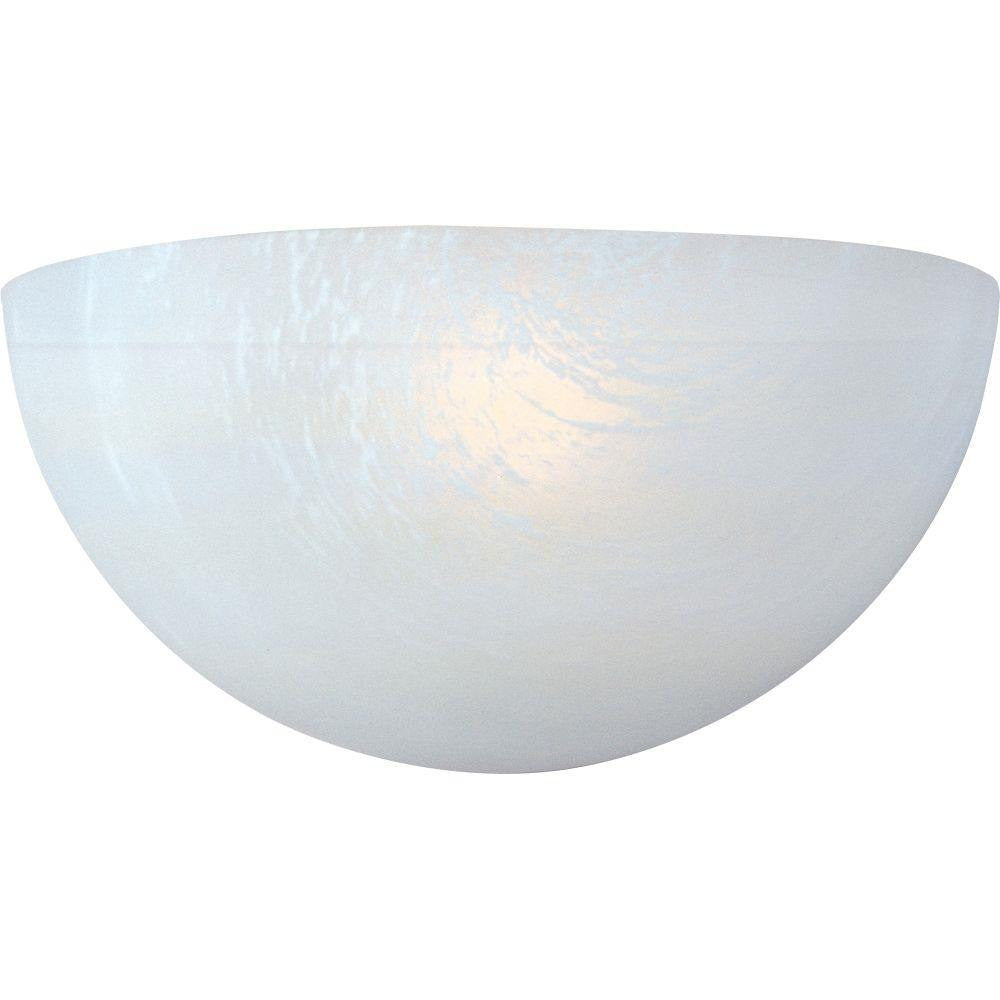Maxim Lighting 20585MRWT Essentials 1 Light 10.5 Inch Marble White Wall Sconce