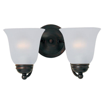 Maxim Lighting 2121FTPC Basix 2 Light 13.5 inch Polished Chrome Bath Vanity Wall Light
