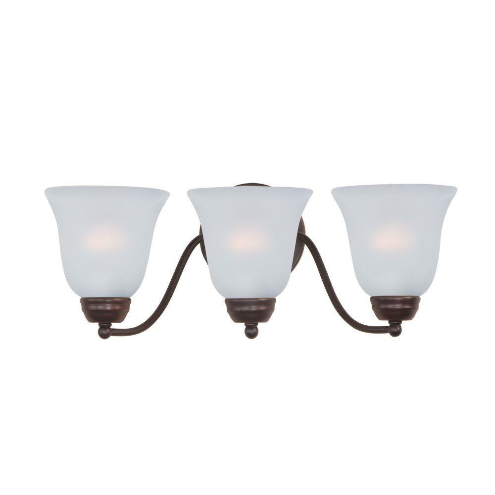 Maxim Lighting 2122FTPC Basix 3 Light 19 inch Polished Chrome Bath Vanity Wall Light