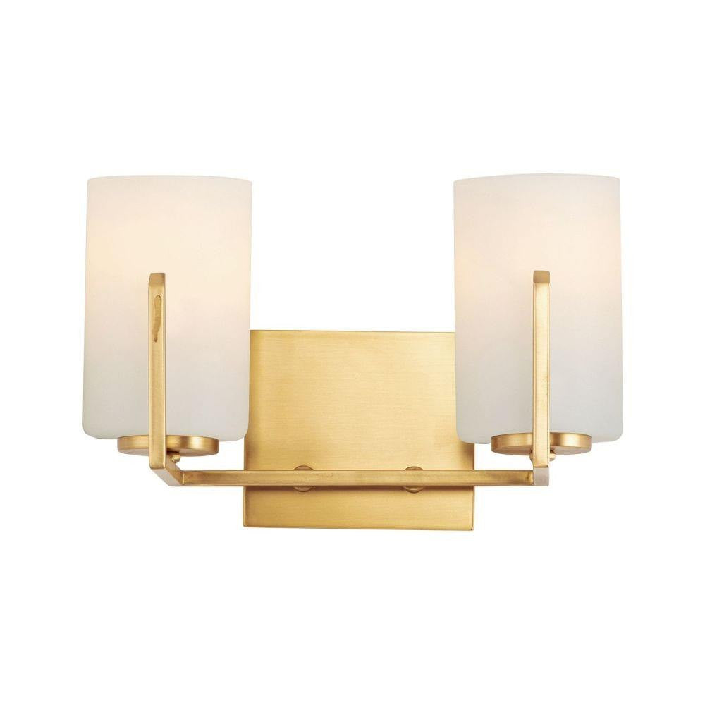 Maxim Lighting 21282SWSBR Dart 2 Light 12.5 inch Satin Brass Bath Vanity Wall Light