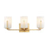 Maxim Lighting 21283SWSBR Dart 3 Light 21.25 inch Satin Brass Bath Vanity Wall Light - Front View