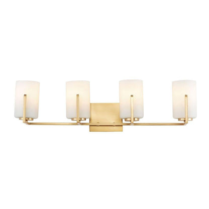 Maxim Lighting 21284SWSN Dart 4 Light 29.75 Inch Satin Brass Bath Vanity Wall Light