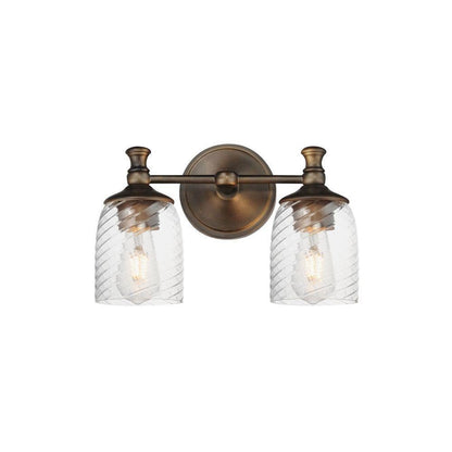 Maxim Lighting 21352CRSN Swirl 2 Light Wall Sconce - Front View on White Background