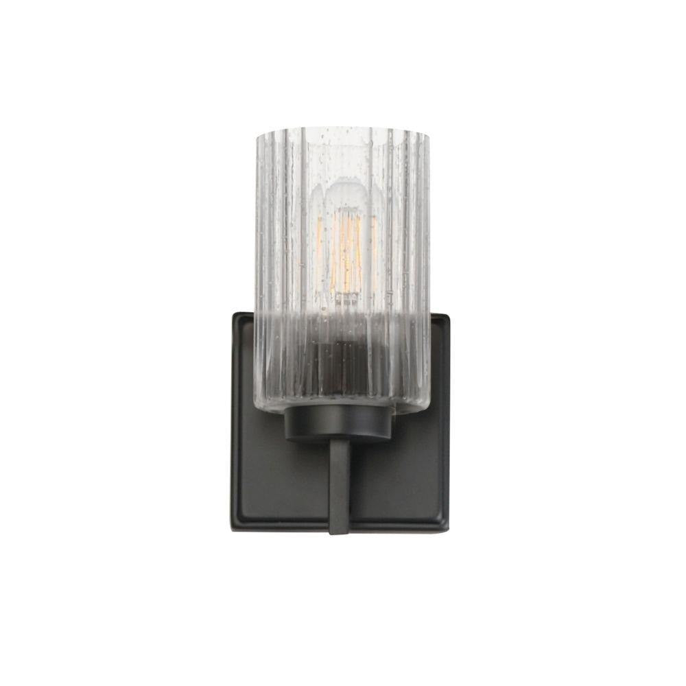 Maxim Lighting 21371CRBK Rigata 1 Light 9 inch Black Wall Sconce - White Background