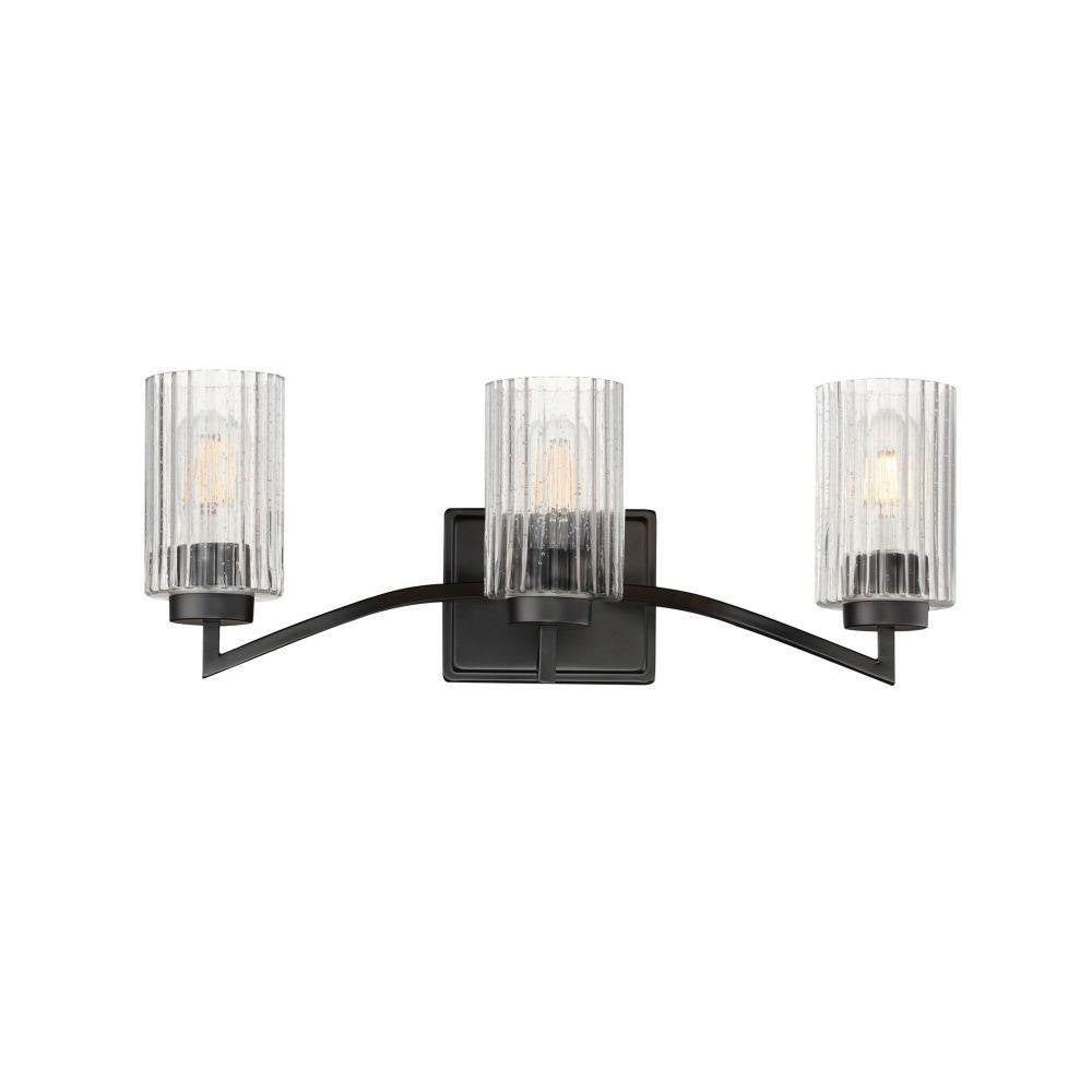 Maxim Lighting 21373CRPN Rigata 3 Light 22.75 inch Bath Vanity Wall Light in Matte Black finish