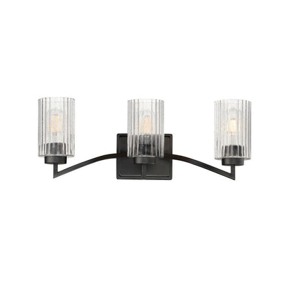 Maxim Lighting 21373CRPN Rigata 3 Light 22.75 inch Bath Vanity Wall Light in Matte Black finish