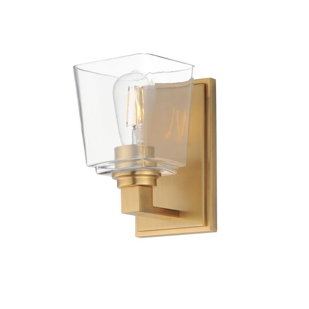 Maxim Lighting 21381CLNAB Cubos 1 Light 8 Inch Natural Aged Brass Wall Sconce
