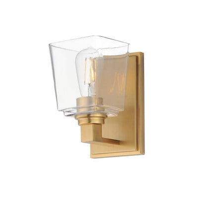 Maxim Lighting 21381CLNAB Cubos 1 Light 8 Inch Natural Aged Brass Wall Sconce