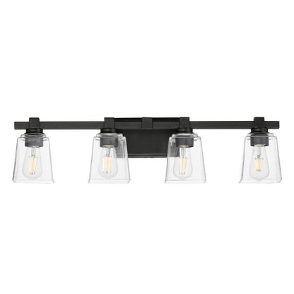 Maxim Lighting 21384CLBK Cubos 4 Light 30.75 inch Matte Black Bath Vanity Wall Light - Front View