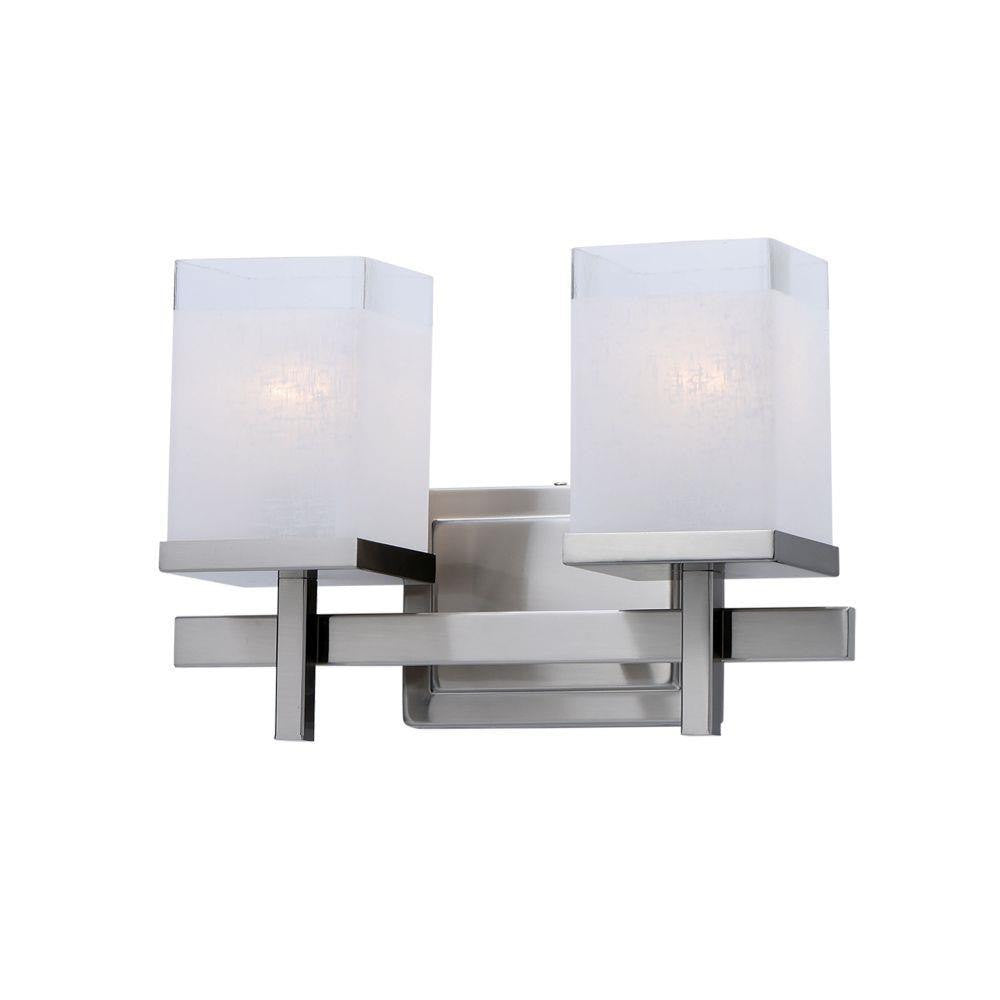Maxim Lighting 2152LNSN Tetra 2 Light 14 inch Satin Nickel Bath Vanity Wall Light - Front View