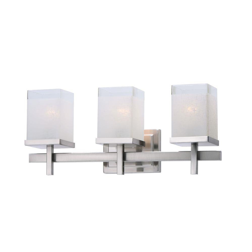 Maxim Lighting 2153SWPC Tetra 3 Light 22 Inch Polished Chrome Bath Vanity Wall Light - front view white background