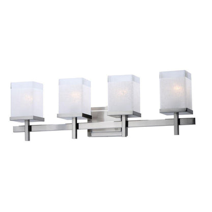 Maxim Lighting 2154LNSN Tetra 4 Light 30 inch Satin Nickel Bath Vanity Wall Light - white background product shot