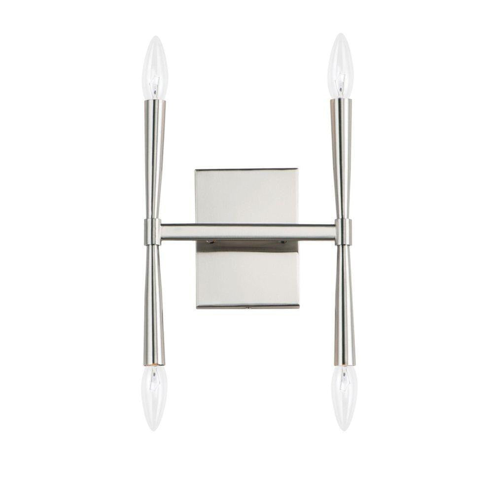 Maxim Lighting 24622SN Rome 4 Light Satin Nickel Wall Sconce - White Background