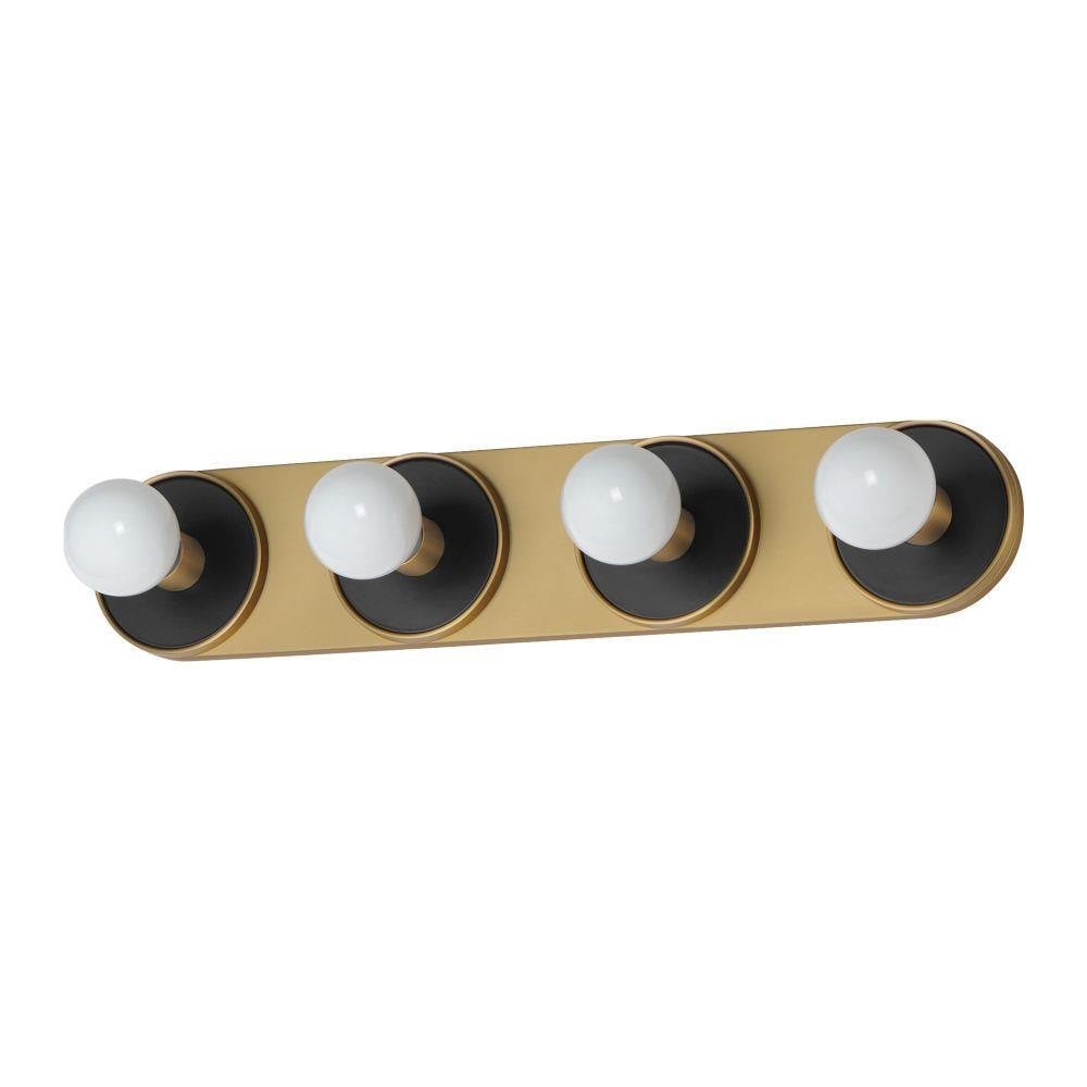 Maxim Lighting 26094WANAB/BUL Hollywood 4 Light 26.5 Inch Natural Aged Brass Bath Vanity Wall Light