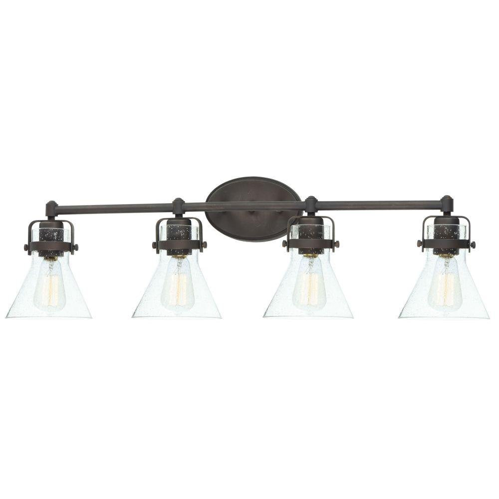 Maxim Lighting 26114CDOI Seafarer 4 Light 33 Inch Oil Rubbed Bronze Bath Vanity Wall Light