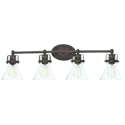 Maxim Lighting 26114CDOI Seafarer 4 Light 33 Inch Oil Rubbed Bronze Bath Vanity Wall Light