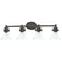 Maxim Lighting 26114CDOI Seafarer 4 Light 33 Inch Oil Rubbed Bronze Bath Vanity Wall Light