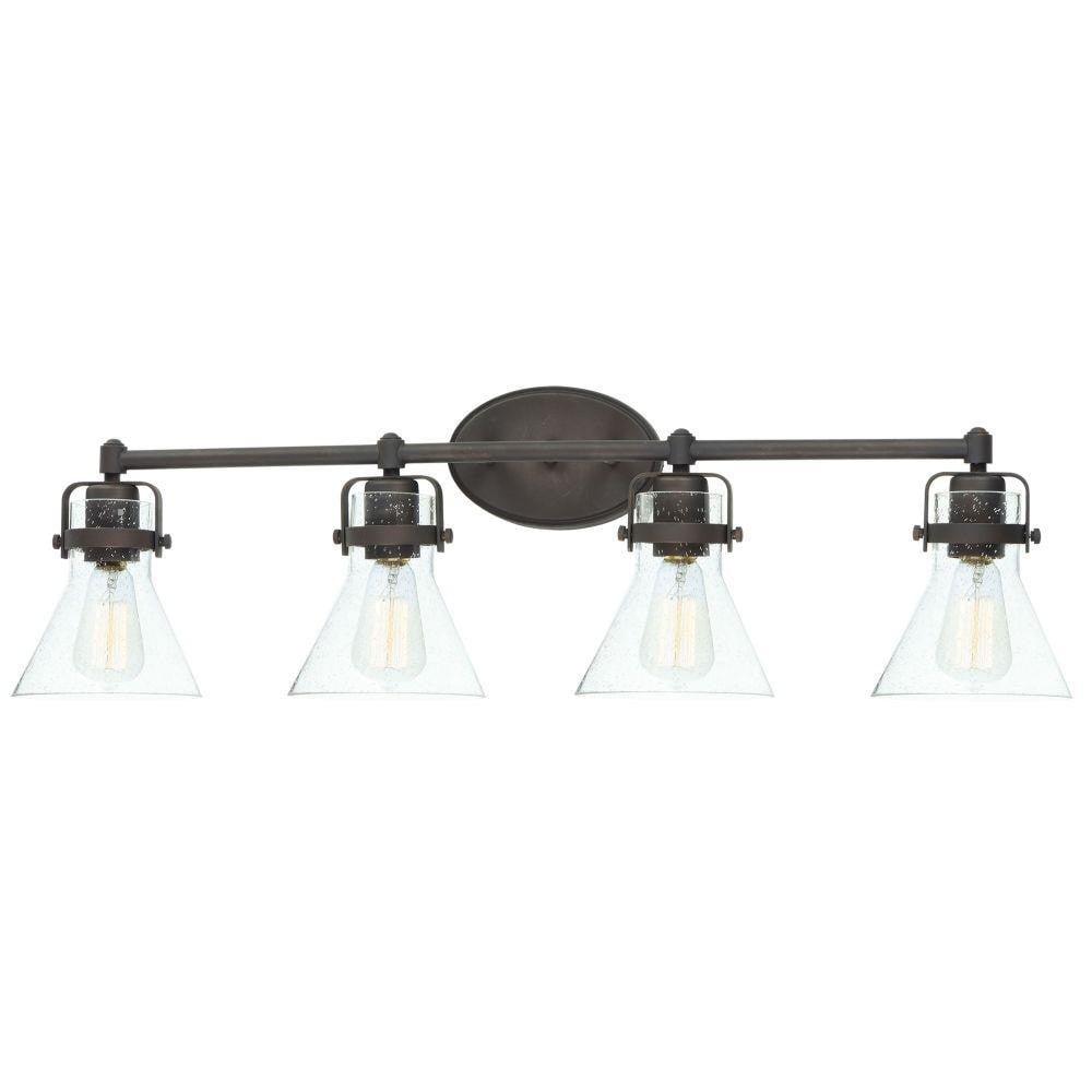 Maxim Lighting 26114CDOI/BUL Seafarer 4 Light 33 Inch Oil Rubbed Bronze Bath Vanity Wall Light