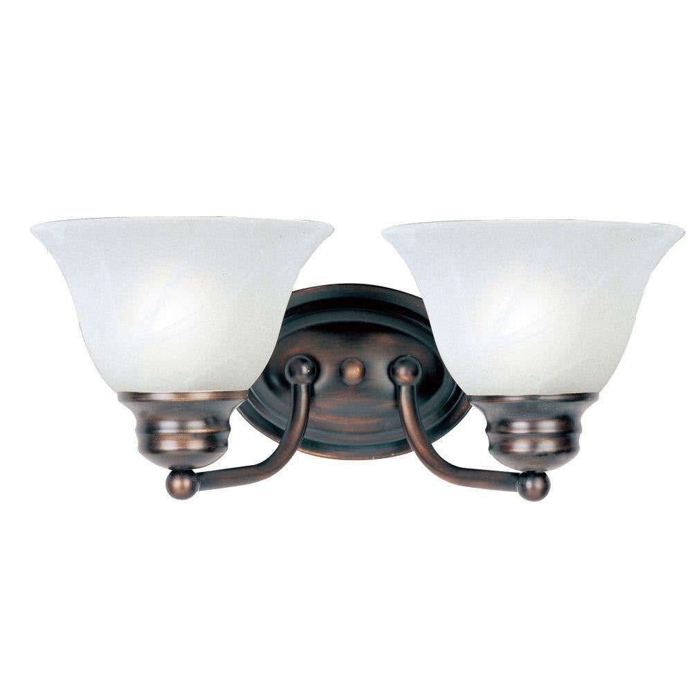 Maxim Lighting 2687MROI Malaga 2 Light 13.25 inch Oil Rubbed Bronze Bath Vanity Wall Light