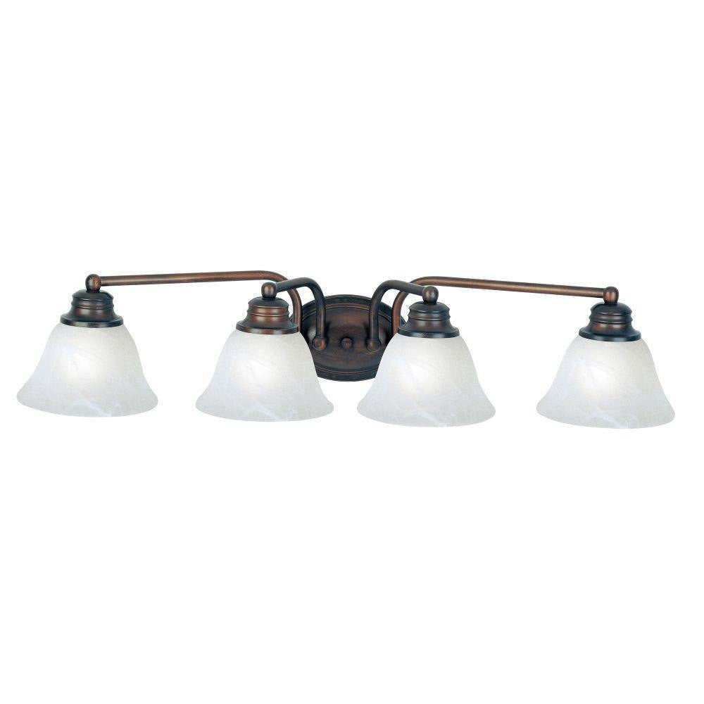 Maxim Lighting 2689MROI Malaga 4 Light 29 Inch Oil Rubbed Bronze Bath Vanity Wall Light
