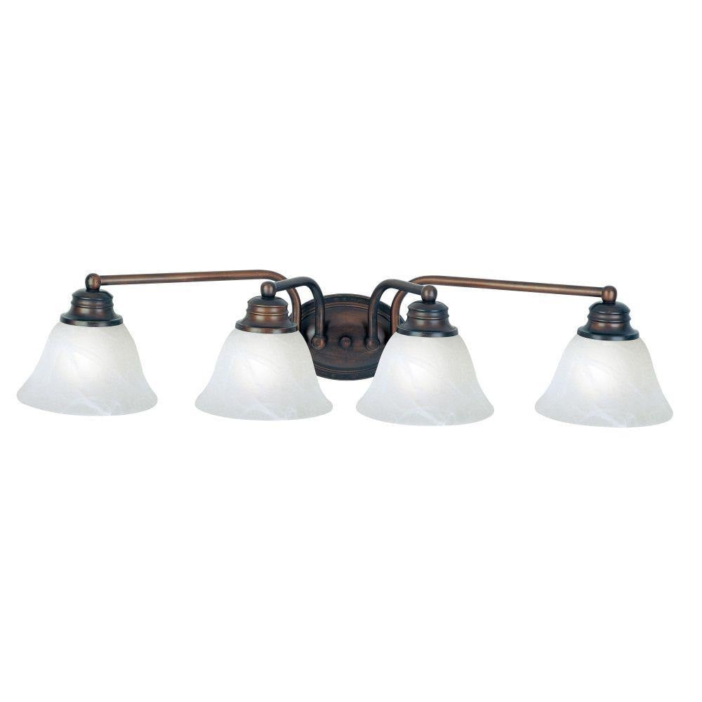 Maxim Lighting 2689MRSN Malaga 4 Light 29 Inch Satin Nickel Bath Vanity Wall Light