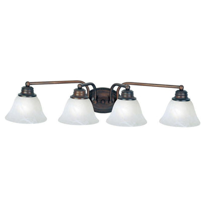 Maxim Lighting 2689MRSN Malaga 4 Light 29 Inch Satin Nickel Bath Vanity Wall Light