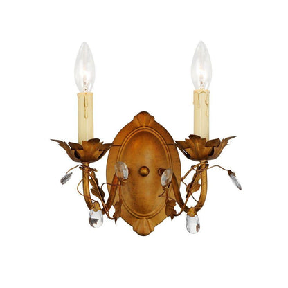 Maxim Lighting 2857EG Elegante 2 Light Etruscan Gold Wall Sconce