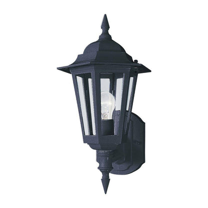 Maxim Lighting 3000CLBK Cast 1 Light Black Outdoor Wall Lantern - Front View