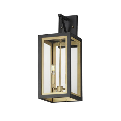 Maxim Lighting 30055CLBKGLD Neoclass 2 Light 21 inch Black/Gold Outdoor Wall Lantern - Angle View