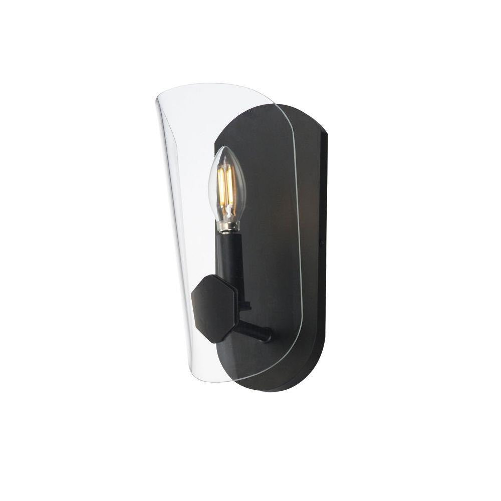 Maxim Lighting 32351CLBK Armory 1 Light 11 inch Black Wall Sconce - Front View