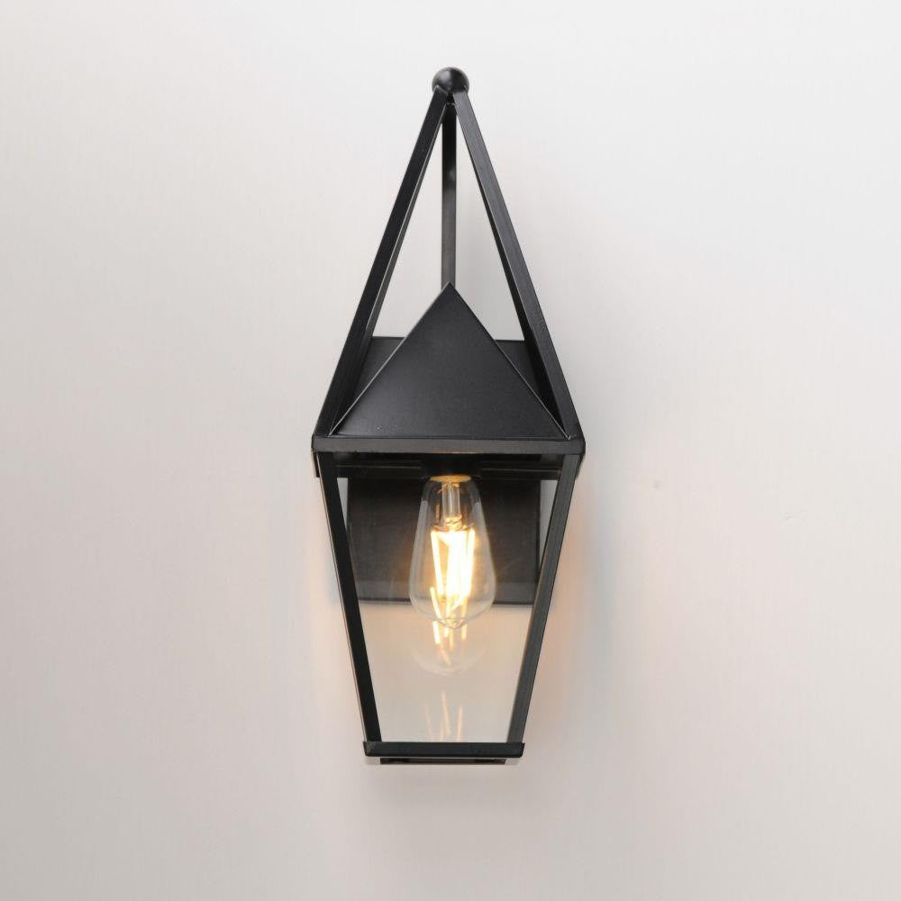 Maxim Lighting 3162CLBK Bavaria 1 Light 18 inch Matte Black Outdoor Wall Sconce - Lit Front View