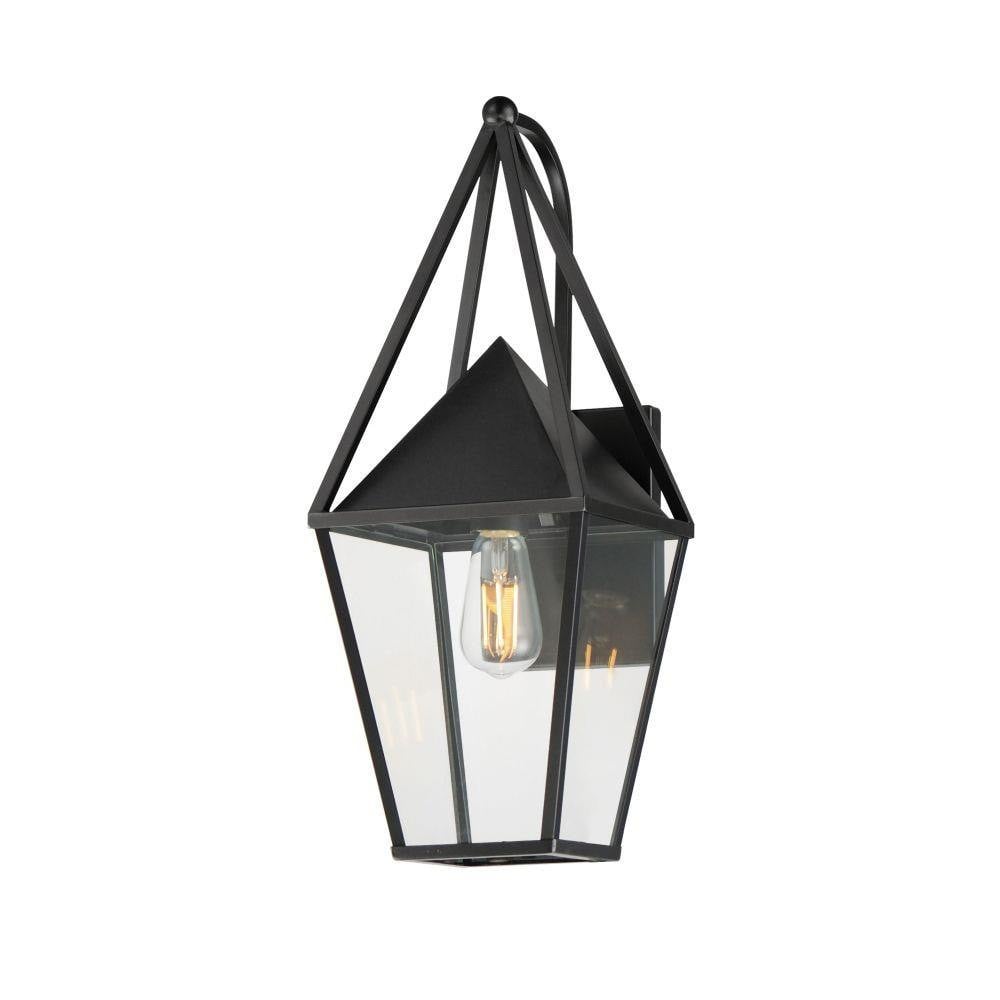 Maxim Lighting 3164CLBK Bavaria 1 Light Matte Black Outdoor Wall Lantern on White Background