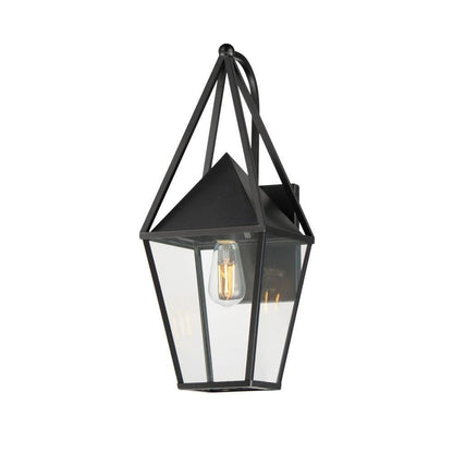 Maxim Lighting 3164CLBK Bavaria 1 Light Matte Black Outdoor Wall Lantern on White Background