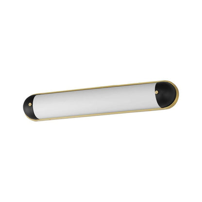 Maxim Lighting 39563SWBKNAB Capsule 1 Light 30 inch Black/Natural Aged Brass Bath Vanity Wall Light