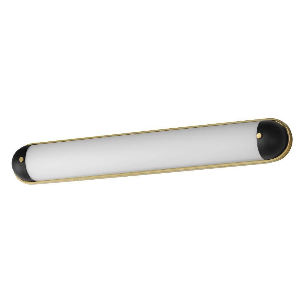 Maxim Lighting 39564SWBKNAB Capsule 1 Light 36 inch Black/Natural Aged Brass Bath Vanity Wall Light - angle view